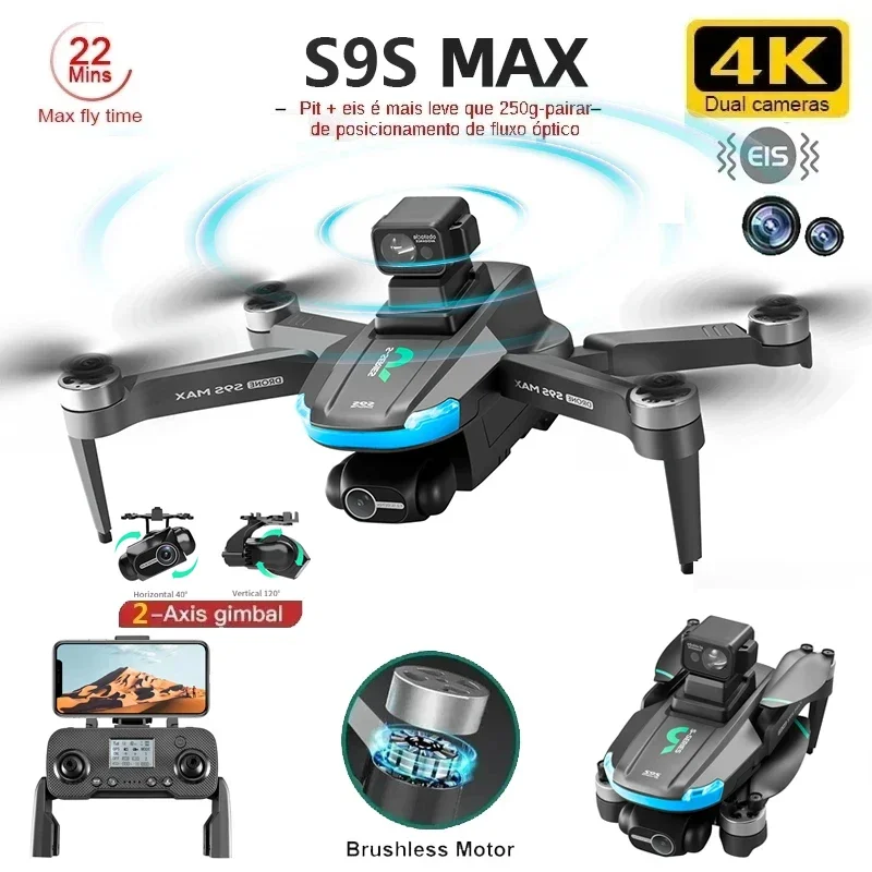 새로운 S9S MAX 미니 드론 4K 2축 PTZ HD - Drone Camera Hd 리뷰 및 가격