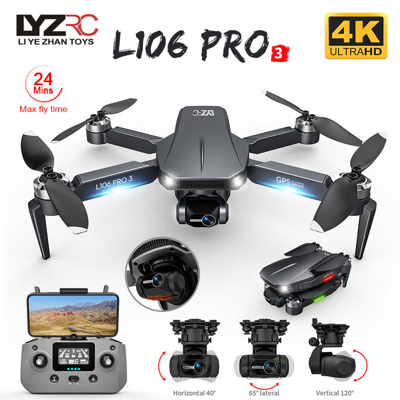 FPV 접이식 GPS RC 쿼드콥터, L106 프로 3 - Drone Camera Professional 리뷰 및 가격